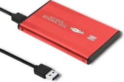 Qoltec Externe Harde Schijf Behuizing HDD/SSD 2.5'' SATA3 | USB 3.0 | Rood. — thumbnail 4