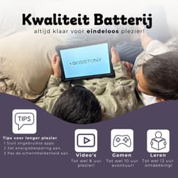 Bosstony Snelle Kids Tablet 10 inch - Ouderlijk Toezicht - 6000mAh Batterij - Android 13 - Incl Beschermpakket - Kindertablet vanaf 3 jaar - Tablet Kinderen — thumbnail 4