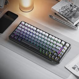 ATTACK SHARK M86PRO - Draadloze Mechanisch Gaming Toetsenbord - RGB Light Strip - Side Printed PBT Keycaps - Gasket Mod - Wired/2.4G/Bluetooth Tri-Mode - 83keys - Moonlit Night — thumbnail 5