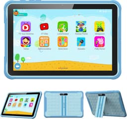 Spoused Kindertablet – 10.1 Inch – Kindertablet vanaf 3 jaar – 64GB – 4GB RAM– 6000 mAh Batterij - Incl. Beschermhoes & Ouder Control app – Blauw — thumbnail 1