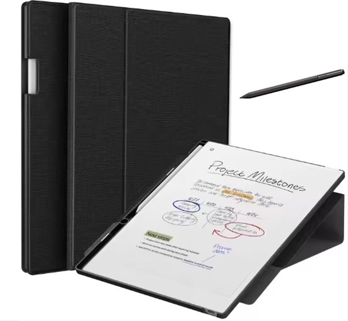 reMarkable® Paper Pro met Marker Plus en Draaibare Antraciet hoes met penvakje - digitaal notitieblok — afbeelding 1