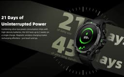 Smartwatch - GPS - Zwart - Inclusief 2 bandjes - Black Shark GS3 — thumbnail 20