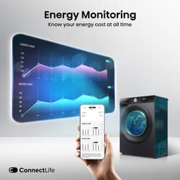 Hisense 3S Serie WF3S9043BB3 - Zwarte Wasmachine met Energielabel A -30% - 9kg - 72dB (A) - Steam Wash -1400 toeren - Power Wash 49' - ConnectLife - Inhoud Trommel 60 Liter — thumbnail 16