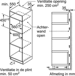 Bosch CMA585GB1 - Serie 6 - Inbouwmagnetron met heteluchtfunctie - 60x45 cm - 44 l - Zwart - Eenvoudig te reinigen met hydrolyse — thumbnail 7