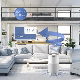 Eagle350 Luchtreiniger voor de Slaapkamer, Mensen met Allergieën en Rokers, Zuiveringsapparaat met Bedieningsapp, HEPA Luchtfilters - CADR 350m³/h - voor Thuis en Kantoor - Stof- en Pollenfilter met Timer — thumbnail 8
