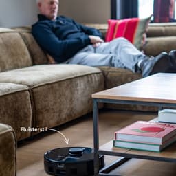 TONIHOMI® Q8 - Robotstofzuiger met dweilfunctie - Automatisch legen - Robotstofzuiger met laadstation - LDS Laser navigatie - Met app - Zwart — thumbnail 3