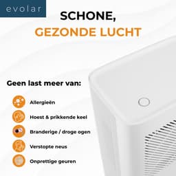 Evolar Luchtreiniger met HEPA-Filter en Ontvochtiger - 200 CADR m3/u - 2-in-1 - Air Purifier - EVO-DH65 — thumbnail 3