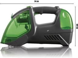 Quvo® Tapijtreiniger Stofzuiger – Professionele Stoomreiniger – Draagbare Vlekkenreiniger – Anthracite/Groen - ‎40cm x 25cm x 17cm — thumbnail 5