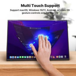 MINIX SF16 16” Portable Monitor - Touchscreen - IPS Beeldscherm - Inclusief Beschermhoes - Full HD - sRGB - HDMI - Zwart — thumbnail 3