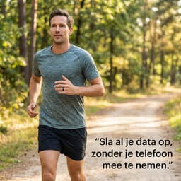 SyncGear Smart Ring - Slimme Ring voor Heren & Dames Met Oplaadcase – Menstruatiecyclus - Activity Tracker - SpO2 - Stappenteller - Hartslagmeter - Nederlandse App - Maat 7 (Europese Maat 54) - Kleur: Zwart — thumbnail 3