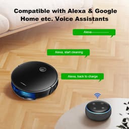 LIECTROUX C7 Robotstofzuiger met Dweilfunctie 2-in-1, 6000Pa Sterke Zuigkracht, WiFi/App & Afstandsbediening, Compatibel met Alexa en Google Assistant, Geschikt voor Dierenharen, Tapijt en Harde Vloeren — thumbnail 12
