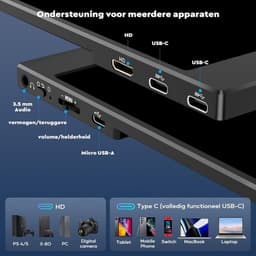 Octav8® Draagbare Monitor - Portable Monitor - Draagbare Scherm - 15.6 Inch - FHD 1080p — thumbnail 7