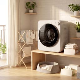 Homcom Wasdroger-Staal, roestvrij staal-48L x 44B x 57H cm-Wit — thumbnail 4