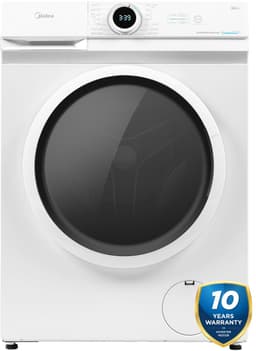 Midea MF100W80BA/W-HR - Wasmachine - Voorlader - Wit - Vulgewicht: 8kg - 1400 rpm - A label - 72 dB - Engels display — thumbnail 1