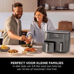 Ninja Dubbele Airfryer XXL - 7.6 L - Nieuw 2026 Model - 40 tot 240 Graden - 2470 W Vermogen - Dual Zone Technologie - DZ300EU — thumbnail 8
