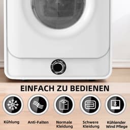 STILVORA Wasdroger – 3 Kg Tot 4,5 Kg – Wandmontage – ABS En Staal – Wit – 5 Programma’s Voor Kleine Wasruimtes – Oververhittingsbeveiliging — thumbnail 6