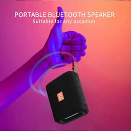 Draagbare Bluetooth Speaker Blauw – Mini Waterproof IPX5 – 5W Krachtig Geluid – AUX, USB & TF – Handsfree Bellen – Compacte Draadloze Speaker — thumbnail 2