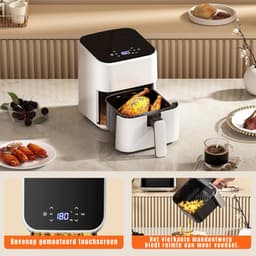 RONN® Mini Airfryer - Airfryer - Airfryer Klein - Wit - ‎‎26cm x 21cm x 28cm — thumbnail 5