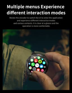 Knobbout Outdoor GPS Smartwatch – 1.43” AMOLED Scherm (466×466) – Bluetooth Bellen – Always-On Display (AOD)-Dubbele Frequentie + 6-Satelliet Locatie – Kompas, Hoogtemeter, Barometer – 100+ Sportmodi – IP68 Waterdicht – 10 Dagen Batterijduur- Zwart — thumbnail 10