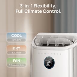 DREO Portable Air Conditioner 515S – 12.000 BTU Mobiele Airco – Ontvochtiger & Ventilator – App & Spraakbediening — thumbnail 7