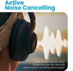 Golden Sound Draadloze Koptelefoon - Active Noise Cancelling tot 35dB - Ambient Mode - 60+ batterijduur - Over ear - Conversation mode - Koptelefoon bluetooth - Koptelefoons — thumbnail 6