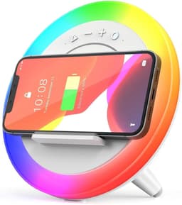 Bluetooth-luidspreker - Nachtlampje- Draadloos Oplaadstation - Telefoonhouder -Slaapkamer En Kinderkamer — thumbnail 1