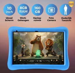Tablet Kids Kindertablet vanaf 3 jaar - Tablet Kinderen 10 inch - Kindertablet - 6000mAh - Android 15 - Blauw - WiseQ - 2026 Model — thumbnail 5