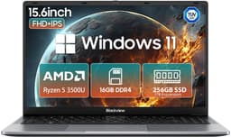 Blackview AceBook 6 Laptop - 15,6 inch Full HD - 16 GB RAM - 512 GB SSD - AMD Ryzen 5 3500U - Windows 11 Notebook - UHD Graphics - Grijs — thumbnail 1