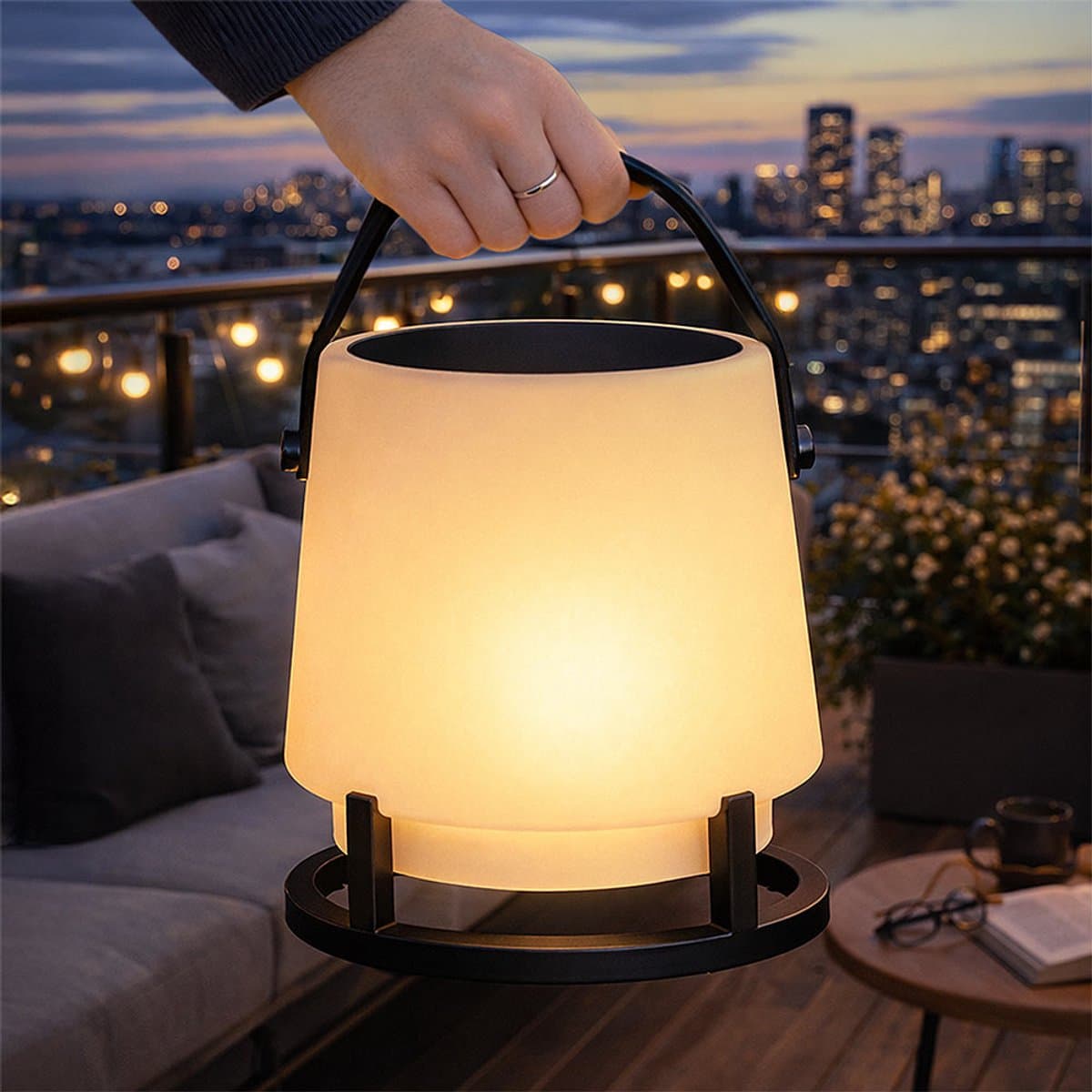 MikaMax Open Air Play - Bluetooth Speaker met Lamp & Zonnepaneel - Draagbaar - 10W - Compact & Krachtig Geluid - Voor Binnen & Buiten — afbeelding 1