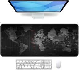 Olivivo® Muismat Wereldkaart - Gaming Mousepad XXL - Onderlegger - Grote Muismat - 90x40 CM - Bureaulegger - Toetsenbord - Anti Slip - Waterproof - Desktop mat — thumbnail 1
