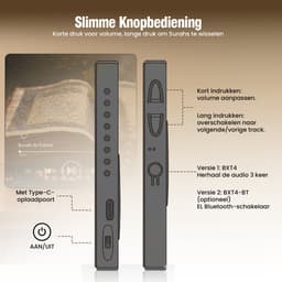 2x Islamitische Surah Speaker – Oplaadbare Quran Speaker met Magneet – Zwart (1+1 Gratis) — thumbnail 4