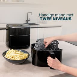 Princess Digitale Airfryer XXL 182254 - 8 liter - Extra Groot - PFAS vrij - Heteluchtfriteuse - Inclusief in hoogte verstelbaar Grillrack - Digital Touchscreen - 8 Automatische Programma's - 1800W - Zwart — thumbnail 11