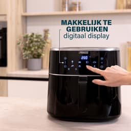 Princess Digitale Airfryer XXL 182254 - 8 liter - Extra Groot - PFAS vrij - Heteluchtfriteuse - Inclusief in hoogte verstelbaar Grillrack - Digital Touchscreen - 8 Automatische Programma's - 1800W - Zwart — thumbnail 2