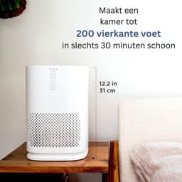 DVDSS® Luchtreiniger - rook, stof, geuren, pollen - 20 x 20 x 31 centimeter - Zilver — thumbnail 3