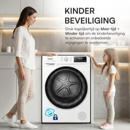 Heinner HHPD-HMY80IVFC+++ Warmtepompdroger 8 kg – Inverter Motor – 15 Programma’s met Anti-kreuk – Digitaal Display – Wit – 5 Jaar Garantie — thumbnail 9