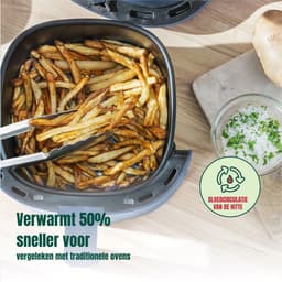 MIRA® Mini airfryer - Airfryer - Airfryer klein - Blauw - ‎23cm x 28cm x 30cm — thumbnail 2