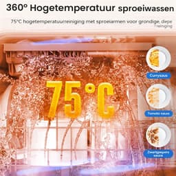 Norvia Mini Vaatwasser Met Waterreservoir - Vrijstaande Camping Vaatwasser - 9 Programma's - App Bediening - 54,8 x 36 x 49,6 cm — thumbnail 6