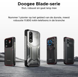 DOOGEE Blade 20 Max 4G - Robuuste Smartphone - Robuuste Telefoon - 36GB RAM + 1TB ROM /2TB TF - Helio G100 - 11800 mAh/ 33 W - 6,6 inch + 120 Hz - 3 kaartsleuven - 20MP Nachtzicht - Face ID - IP68 - Rood — thumbnail 9