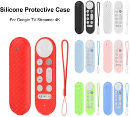 Google TV Streamer (4K) Silicone Case elektrisch blauw voor Remote | Optimale bescherming & Perfecte pasvorm | Meerdere kleuren verkrijgbaar — thumbnail 2
