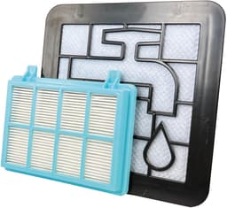 Multaparts® filterset HEPA 11 en uitwasbaar filter geschikt voor Philips | O.a. voor Philips PowerPro Compact, PowerPro City, PowerPro Active, 3000 serie, 5000 serie| Voor stofzakloze stofzuigers | Vervanger voor FC8010/01 & FC8010/02 — thumbnail 1
