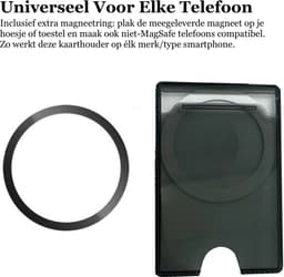Magnetische Pasjeshouder geschikt voor iPhone MagSafe & Universeel geschikt voor Samsung / OnePlus / Google / Nothing / Xiaomi / Oppo / Motorola – Portemonnee Kaarthouder Transparant - Minimalistisch, Magnetisch & Altijd Binnen Handbereik — thumbnail 3