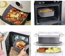 Siliconen inzet voor Airfryer - Rond - Herbruikbaar - Hittebestendig tot 230 graden — thumbnail 6