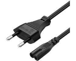 Voedingskabel geschikt voor Sony PlayStation 3, 4 en 5 - vervangende stroomkabel voor PS3, PS4, PS5 - 1,5 meter - zwart
