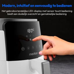 MEDION L Airfryer P40 - 4,7 L - 1500 W - 8 programma’s - Wit — thumbnail 8