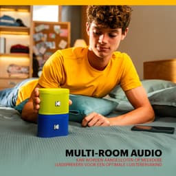 Kodak SoundBrix Bluetooth Speaker – Draadloze Muziek Box – 5W RMS – Geel — thumbnail 7