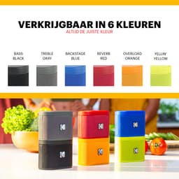 Kodak SoundBrix Bluetooth Speaker – Draadloze Muziek Box –5W RMS - 2pcs – Rood — thumbnail 7