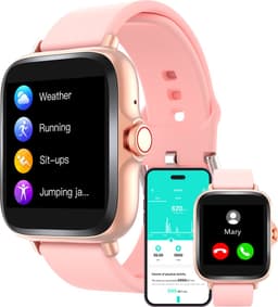 Denver Smartwatch Dames & Heren - Android & iOS - Volledige Belfunctie - Sporthorloge - Hartslagmeter - Stappenteller - Slaapmonitor - Social Media Activiteit - SWC156 - Roze — thumbnail 7