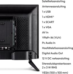 MEDION Full HD TV 59,9 cm (24 inch) (perfect voor camping, camper, vrachtwagen, tuin, 12V auto-adapter, triple tuner, HDMI, USB), MD824000, zwart — thumbnail 10