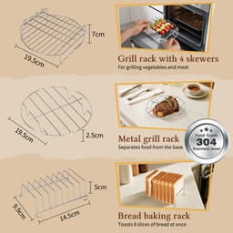 Aigostar Airfryer Accessoires set - 12 Delig - Bakset - Ø20CM — thumbnail 4