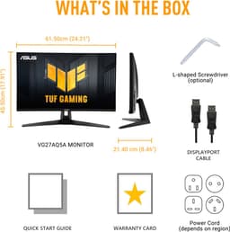 ASUS TUF Gaming VG27AQ5A - QHD Fast IPS Gaming Monitor - 210Hz - 0.3ms - G-Sync Compatible - 27 Inch — thumbnail 14